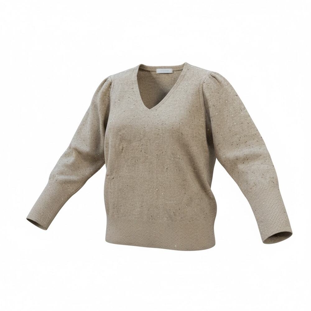 NWT Loft Gold Shiny Sweater Woman XL Holiday Evening